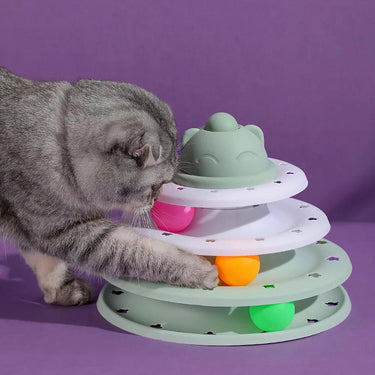Triple Threat Tower Tracks Cat Toys KittyNook